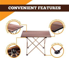 img 1 attached to 🏕️ Alpcour Compact Portable Camping Table – Lightweight Folding Side Table with Durable Aluminum Top & Heavy Duty Hinge – Ideal for Outdoor BBQ, Backpacking, Tailgate & More – Easy Travel & Storage