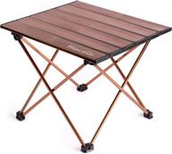 🏕️ alpcour compact portable camping table – lightweight folding side table with durable aluminum top & heavy duty hinge – ideal for outdoor bbq, backpacking, tailgate & more – easy travel & storage логотип