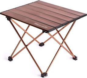 img 4 attached to 🏕️ Alpcour Compact Portable Camping Table – Lightweight Folding Side Table with Durable Aluminum Top & Heavy Duty Hinge – Ideal for Outdoor BBQ, Backpacking, Tailgate & More – Easy Travel & Storage