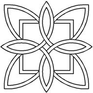 celtic floral design quilt stencil by quilting creations, 7 inch logo