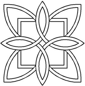 img 1 attached to Celtic Floral Design Quilt Stencil by Quilting Creations, 7 Inch