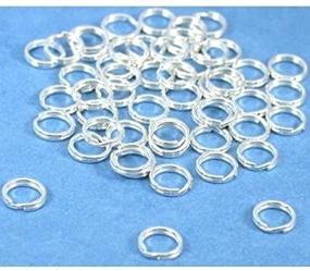 img 2 attached to 🔗 Premium Quality Pack of 50 Sterling Silver Split Rings for Charm Bead Jewelry - 5mm Bead Parts