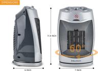 🔥 aerohome 1500w / 750w ceramic oscillating portable space heater: overheat & tip over protection for home, bedroom, and office logo