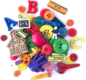 img 4 attached to 🧵 Variety Pack of Round Novelty Buttons & Embellishments by Buttons Galore and More – Ideal for DIY Crafts, Scrapbooking, Sewing, Cardmaking, and Other Projects – 50 Pcs, Based on Themes, Holidays, and Seasons