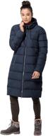 chic and warm: jack wolfskin women's crystal palace coat logo