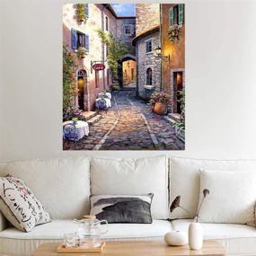 img 2 attached to GELANYOUPIN Full Round Diamond Painting Kit - Cross Stitch Alley 🎨 Scenery in France Paris - 5D Diamond Embroidery Blossoms - 30x40cm/11.8x15.7inches Size