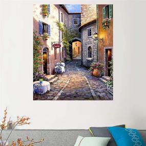 img 3 attached to GELANYOUPIN Full Round Diamond Painting Kit - Cross Stitch Alley 🎨 Scenery in France Paris - 5D Diamond Embroidery Blossoms - 30x40cm/11.8x15.7inches Size