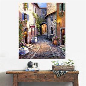 img 1 attached to GELANYOUPIN Full Round Diamond Painting Kit - Cross Stitch Alley 🎨 Scenery in France Paris - 5D Diamond Embroidery Blossoms - 30x40cm/11.8x15.7inches Size