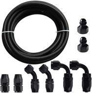 🔗 high-quality 12ft 6an fuel line hose with stainless steel tube - complete kit with rotary swivel hose ends, fuel tank adapters: an-10 to an-6 logo