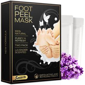 img 4 attached to 👣 Revitalizing Foot Peel Mask - 2-Pack - Exfoliating Lavender Scented Booties for Cracked Heels, Dead Skin, Calluses - Achieve Baby Soft Feet with this Powerful Formula