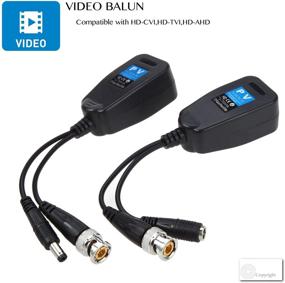 img 1 attached to 🎥 Enhanced Video Transmission: VIMVIP HD-CVI/TVI/AHD Passive Video Balun with Power Connector and RJ45 CAT5 Data Transmitter (1 Pair)
