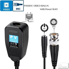 img 3 attached to 🎥 Enhanced Video Transmission: VIMVIP HD-CVI/TVI/AHD Passive Video Balun with Power Connector and RJ45 CAT5 Data Transmitter (1 Pair)