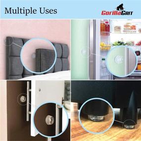 img 1 attached to 🚪 Protective Small Clear Door Knob Bumpers (Set of 12) - Self Adhesive Door Stoppers for Enhanced Furniture Safety and Speaker Protection