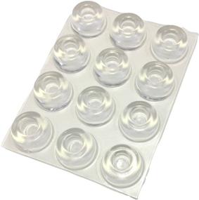 img 4 attached to 🚪 Protective Small Clear Door Knob Bumpers (Set of 12) - Self Adhesive Door Stoppers for Enhanced Furniture Safety and Speaker Protection