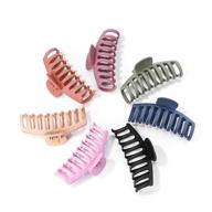 large hair claw clips - 7 pack, non-slip, strong hold grips for women and girls, hair accessories, 4 inch size, 7 color options logo