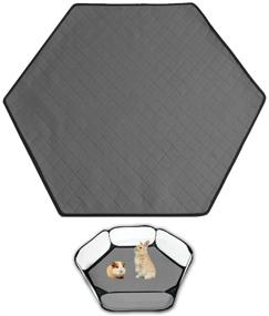 img 4 attached to 🔷 Amakunft Hexagon Reusable Pee Pad: Washable Guinea Pig Play Pen Liners and More!