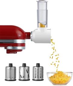 img 4 attached to 🧀 Versatile Slicer Shredder & Cheese Grater Attachment for KitchenAid Stand Mixers: Gvode Delivers Innovation!