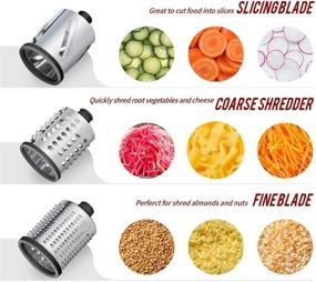 img 1 attached to 🧀 Versatile Slicer Shredder & Cheese Grater Attachment for KitchenAid Stand Mixers: Gvode Delivers Innovation!