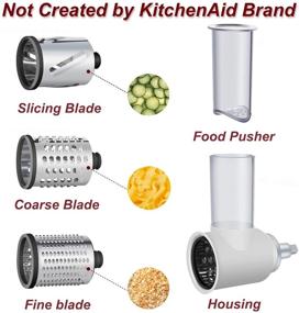 img 3 attached to 🧀 Versatile Slicer Shredder & Cheese Grater Attachment for KitchenAid Stand Mixers: Gvode Delivers Innovation!