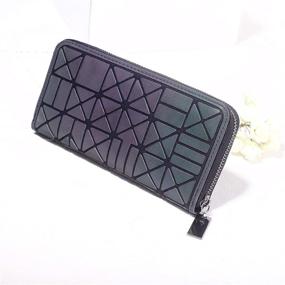 img 1 attached to Geometric Rhomboids Lattice Fashion Luminous Women's Handbags & Wallets and Wallets