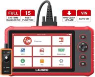 launch crp909x diagnostic scan tool (2021 new elite ver.) full system obd2 scanner with 15 reset functions, 7 inch touch screen, oil reset, epb, bms, abs bleeding, tpms, auto vin, and el-50448 tool as a gift logo