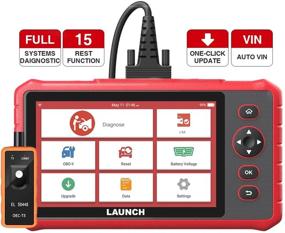 img 4 attached to LAUNCH CRP909X Diagnostic Scan Tool (2021 New Elite Ver.) Full System OBD2 Scanner with 15 Reset Functions, 7 Inch Touch Screen, Oil Reset, EPB, BMS, ABS Bleeding, TPMS, Auto VIN, and EL-50448 Tool as a Gift