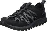 merrell wildwood aerosport water black men's shoes in athletic logo