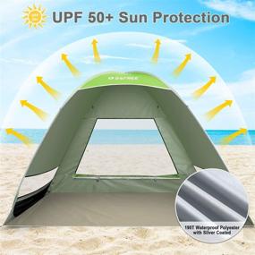 img 1 attached to G4Free Upgraded Pop Up Beach Tent: The Ultimate 2-3 Person Automatic Sunshade Canopy for Outdoor Adventures!