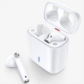 img 4 attached to 🎧 FULOXTECH True Wireless Earbuds Bluetooth 5.0 Headphones with Charging Case - Deep Bass Stereo Headsets for Sport, Workout, Gym - Noise Cancelling Wireless Earbuds