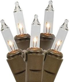 img 3 attached to 🎄 Set of 100 Vickerman Clear Mini Christmas Lights with 4" Spacing on Brown Wire