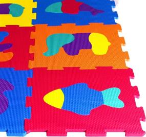 img 2 attached to 🧩 Interlocking Playmat Puzzle Set: Animals Rubber Puzzles