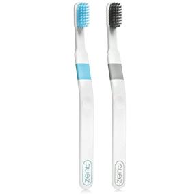 img 4 attached to SensiFlex Pressure Sensitive Toothbrush - Periodontist Recommended, Innovative and Patented Design for Sensitive Gums or Gum Recession - Comparative Analysis with Electric Toothbrushes (2 Pack, Blue/Gray)