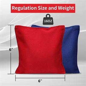 img 3 attached to EunHo Cornhole Bags - 8 Regulation Professional, Non-Dusty, 🌽 All-Weather, Extra Durable Cornhole Bean Bags with Carry Bag Included