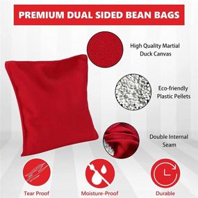 img 2 attached to EunHo Cornhole Bags - 8 Regulation Professional, Non-Dusty, 🌽 All-Weather, Extra Durable Cornhole Bean Bags with Carry Bag Included