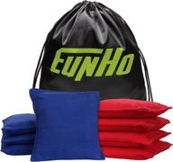 eunho cornhole bags - 8 regulation professional, non-dusty, 🌽 all-weather, extra durable cornhole bean bags with carry bag included логотип