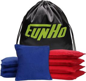 img 4 attached to EunHo Cornhole Bags - 8 Regulation Professional, Non-Dusty, 🌽 All-Weather, Extra Durable Cornhole Bean Bags with Carry Bag Included