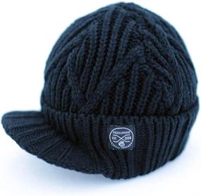 img 4 attached to 👶 Knuckleheads Gray Boy's Baby Visor Beanie Hat with Stripes Detail - Made for Adorable Little Ones