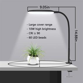 img 2 attached to 💡 10W LED Desk Lamp with Clamp - NovoLido - Portable and Flexible 360° Desk Lamp with Eye Protection, Stepless Dimming and 3 Color Modes - Ideal for Home, Office, Bedroom, College Dorm - Black