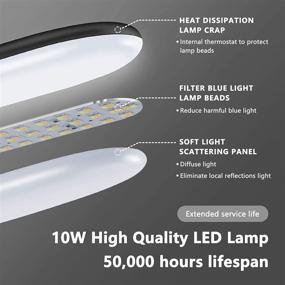 img 1 attached to 💡 10W LED Desk Lamp with Clamp - NovoLido - Portable and Flexible 360° Desk Lamp with Eye Protection, Stepless Dimming and 3 Color Modes - Ideal for Home, Office, Bedroom, College Dorm - Black
