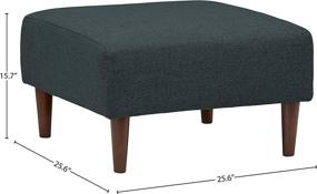 img 1 attached to Rivet Mid Century Ottoman Dark Grey