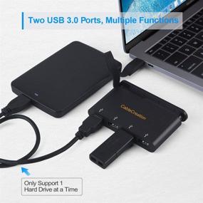 img 3 attached to 🔌 Удобный USB C хаб с скрытым кабелем: кабельное соединение типа C для 4 USB 3.0 хаба для MacBook Pro/Air 2018, XPS 13/15, Chromebook Pixel, Yoga 910 - поддержка OTG.