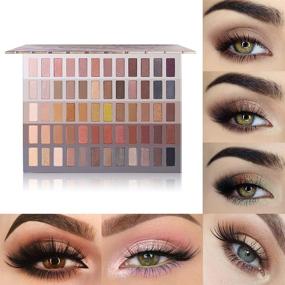 img 2 attached to 🎨 UCANBE Luxury Gathering Neutral Eyeshadow Makeup Palette - Naked Shimmer Matte Metallic Glitter Subtle Eyes Shadow, Highly Pigmented Nudes Creamy Smokey Pallet Set