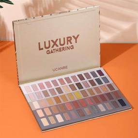 img 1 attached to 🎨 UCANBE Luxury Gathering Neutral Eyeshadow Makeup Palette - Naked Shimmer Matte Metallic Glitter Subtle Eyes Shadow, Highly Pigmented Nudes Creamy Smokey Pallet Set