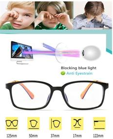 img 3 attached to 👓 Keeping Kids' Eyes Safe: UV Protection Anti Glare Computer Glasses for Children - Anti Blue Light Eyeglasses for Video Gaming & Computer Use