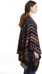 img 3 attached to Invisible World Womens Poncho Alpaca Women's Accessories