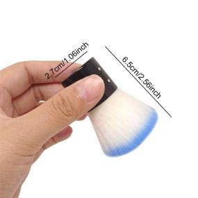 img 3 attached to 💅 Honbay 2PCS Portable Soft Nail Arts Dust Brush Cleaner with Short Handle for Makeup Powder and Blush Application