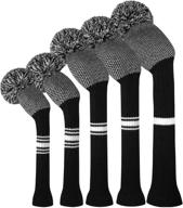 🏌️ scott edward knit headcovers for 5 woods and drivers - protect 460cc driver, 1 fairway wood, 2 hybrid/ut2 - comes with rotating club number tags logo