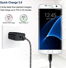 img 2 attached to 🔌 Motorola Moto E E5 E4 Plus/Play, E5 Supra, G5 G5S G4 Plus/Play, G6 Play/Forge, Moto X Play/X Force/Droid Turbo 2, C Plus Quick Charger 3.0 USB Fast Wall Charger Plug with Micro USB Cable