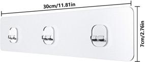 img 3 attached to 2 Packs Waterproof Heavy-duty Wall Adhesive Strips - KINCMAX Strong Sticky Transparent Pad Hooks for Shower Caddy, Kitchen Racks, Bathroom Storage Shelves - Nail-Free & No-Trace Wall Stick Adhesives