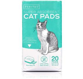 img 4 attached to 🐾 Peritas Cat Pads: Super Absorbent, Leak Proof Refills for Breeze Tidy Cat Litter System (20 Count)